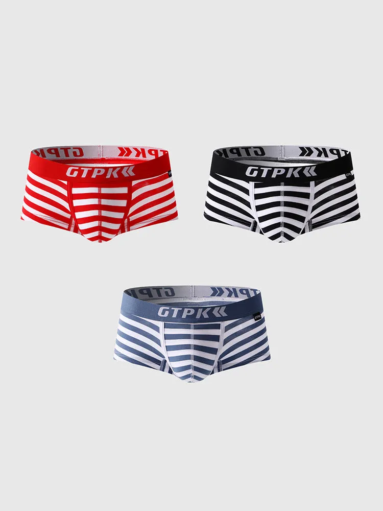 3 Pack Mens Sexy Breathable Fitness Trunks