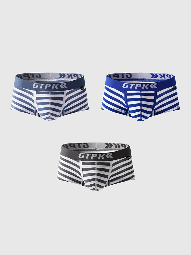 3 Pack Mens Sexy Breathable Fitness Trunks