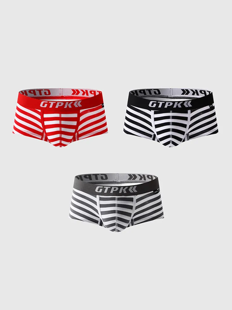 3 Pack Mens Sexy Breathable Fitness Trunks