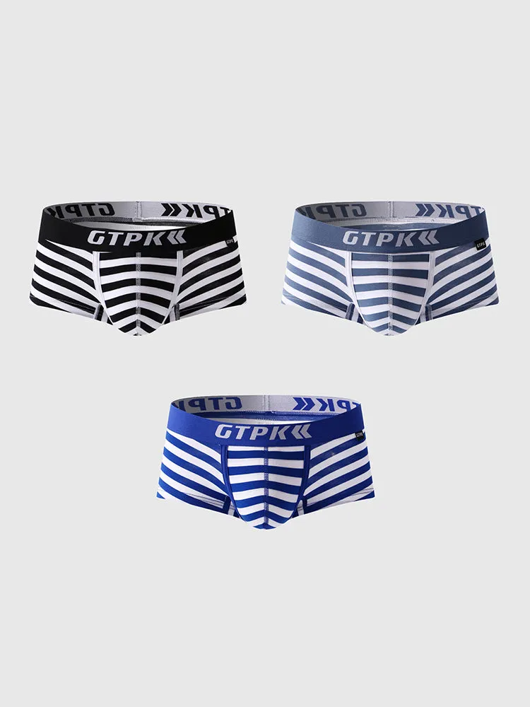 3 Pack Mens Sexy Breathable Fitness Trunks