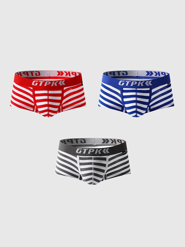 3 Pack Mens Sexy Breathable Fitness Trunks