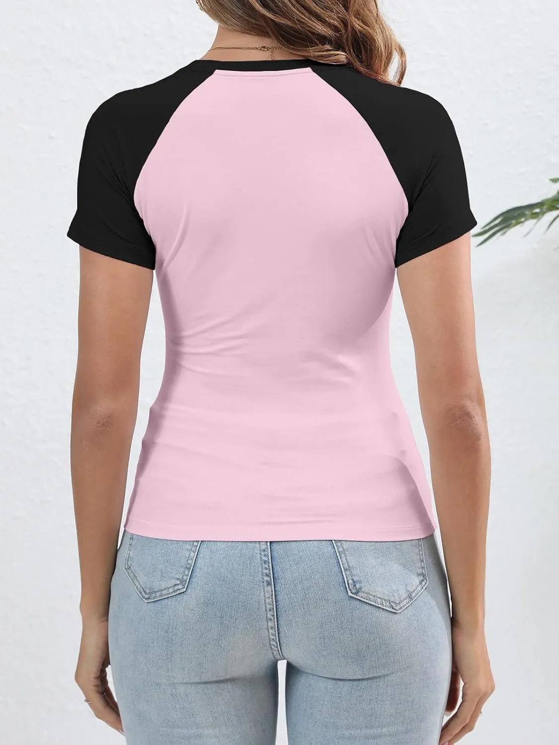 Abardsion Trendy Baby Tees for Women Y2K Shirts Cute Short Sleeve Crewneck Slim Fit Going Out Tops