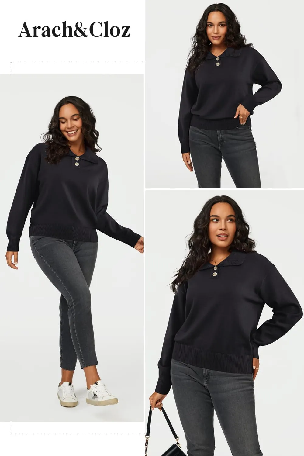 Arach&Cloz Womens Swaters 2024 Fall Fashion Outfits Long Sleeve Crewneck Knit Tops Ruffle Casual T-Shirts Cute Tees Blouses