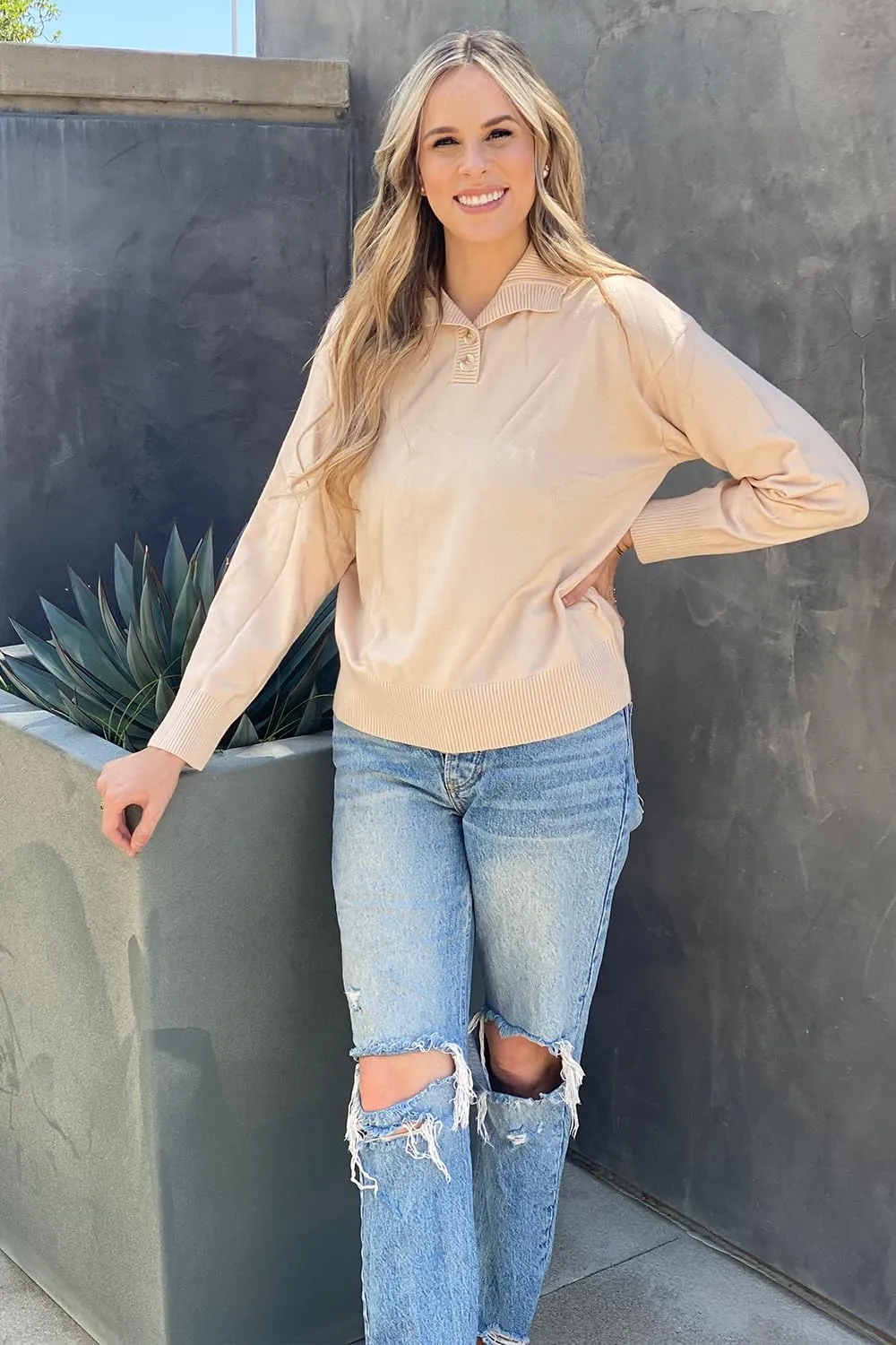 Arach&Cloz Womens Swaters 2024 Fall Fashion Outfits Long Sleeve Crewneck Knit Tops Ruffle Casual T-Shirts Cute Tees Blouses