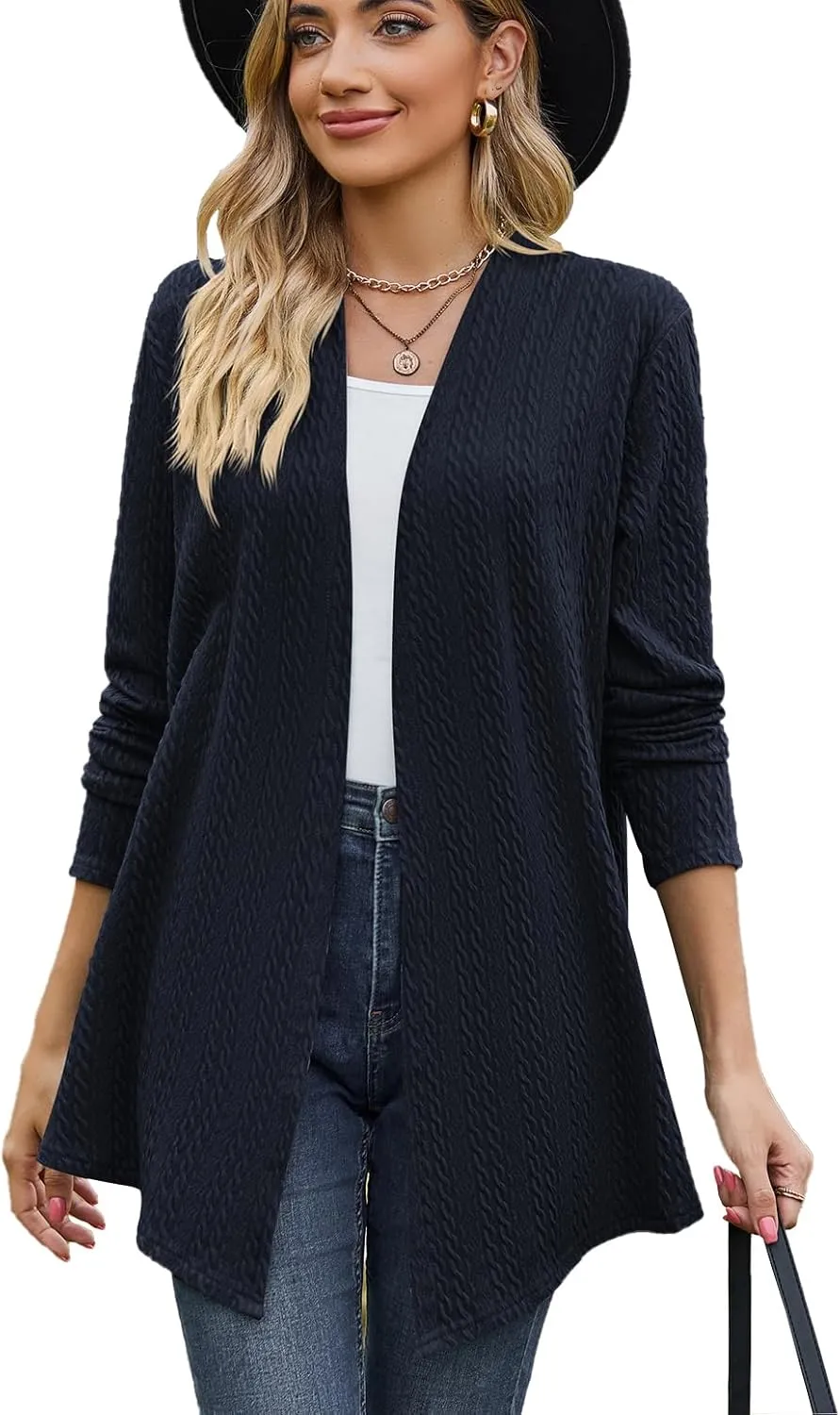 Cardigan for Women Long Sleeve Sweaters Casual Lightweight Knit Open Front Fall Fashion Outfits