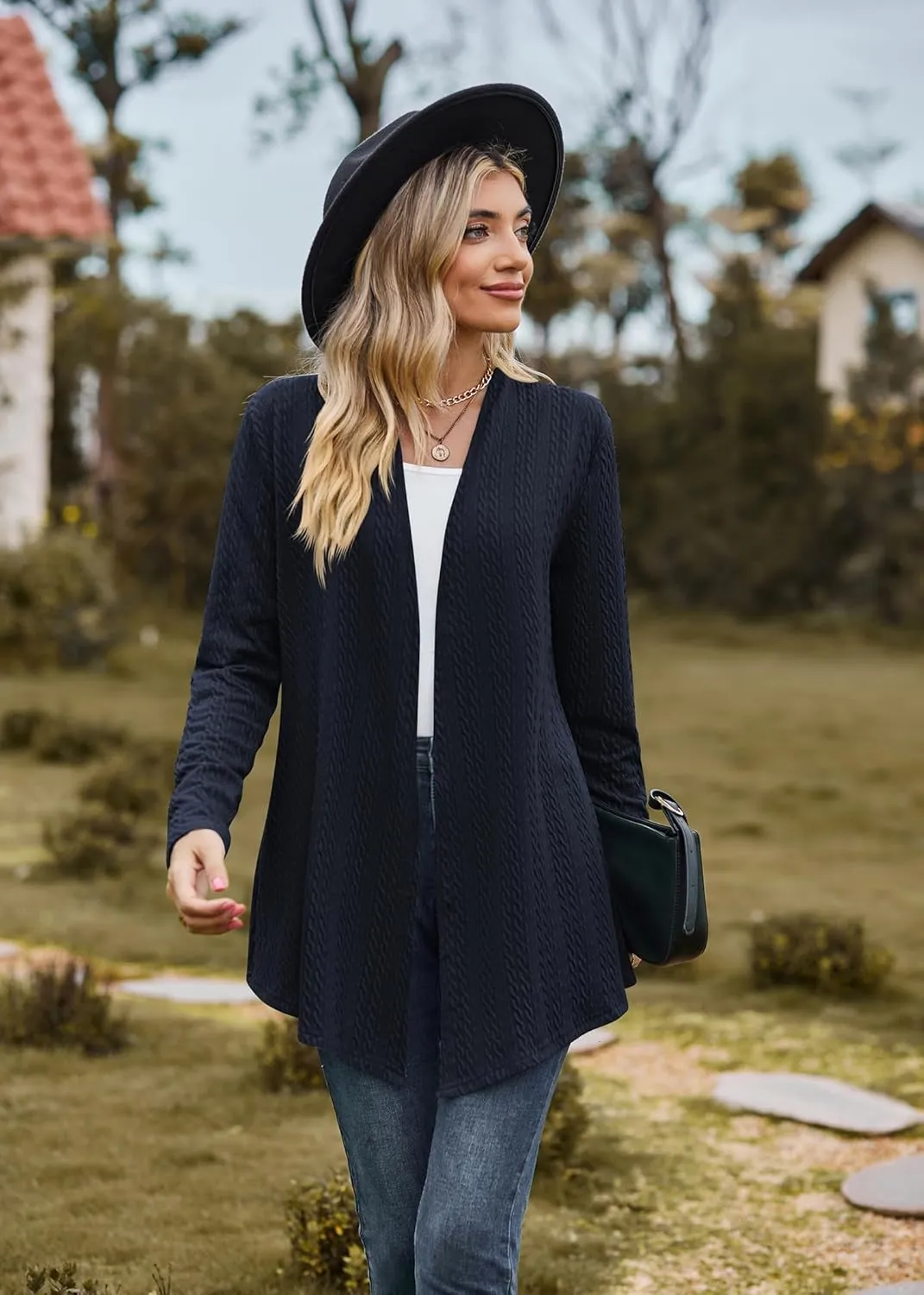 Cardigan for Women Long Sleeve Sweaters Casual Lightweight Knit Open Front Fall Fashion Outfits