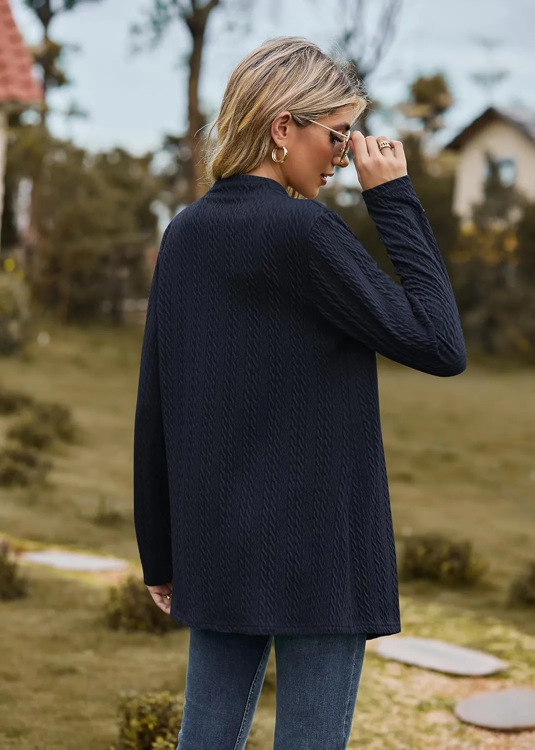 Cardigan for Women Long Sleeve Sweaters Casual Lightweight Knit Open Front Fall Fashion Outfits