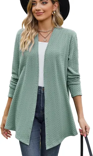 Cardigan for Women Long Sleeve Sweaters Casual Lightweight Knit Open Front Fall Fashion Outfits