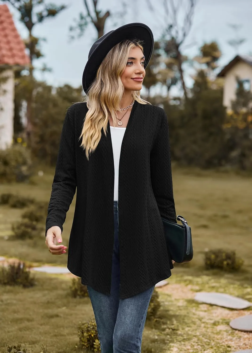 Cardigan for Women Long Sleeve Sweaters Casual Lightweight Knit Open Front Fall Fashion Outfits