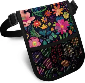 Cartoon Floral Nursing Essentials for Nurses Leaf Nurse Accessories for Work Storage Bag Tool Organizer Convenient Practical for Healthcare Industry Gifts Barber Customized Custom, Medium