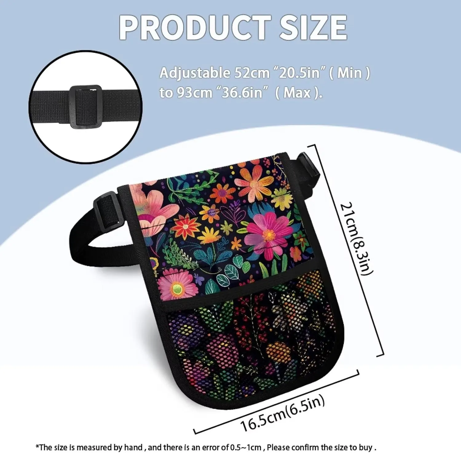 Cartoon Floral Nursing Essentials for Nurses Leaf Nurse Accessories for Work Storage Bag Tool Organizer Convenient Practical for Healthcare Industry Gifts Barber Customized Custom, Medium