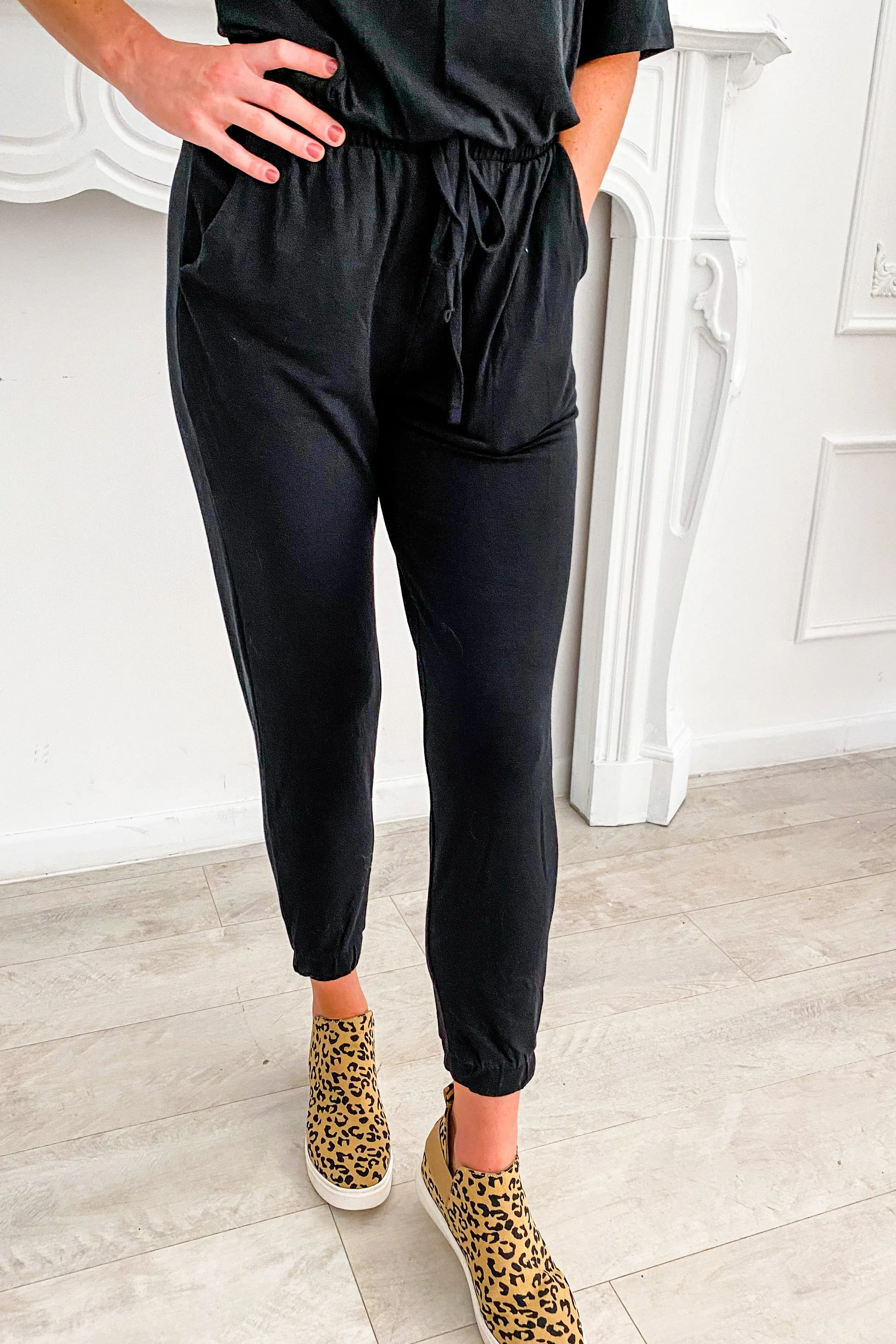 Ellie Black Comfy Jumpsuit | S-XL