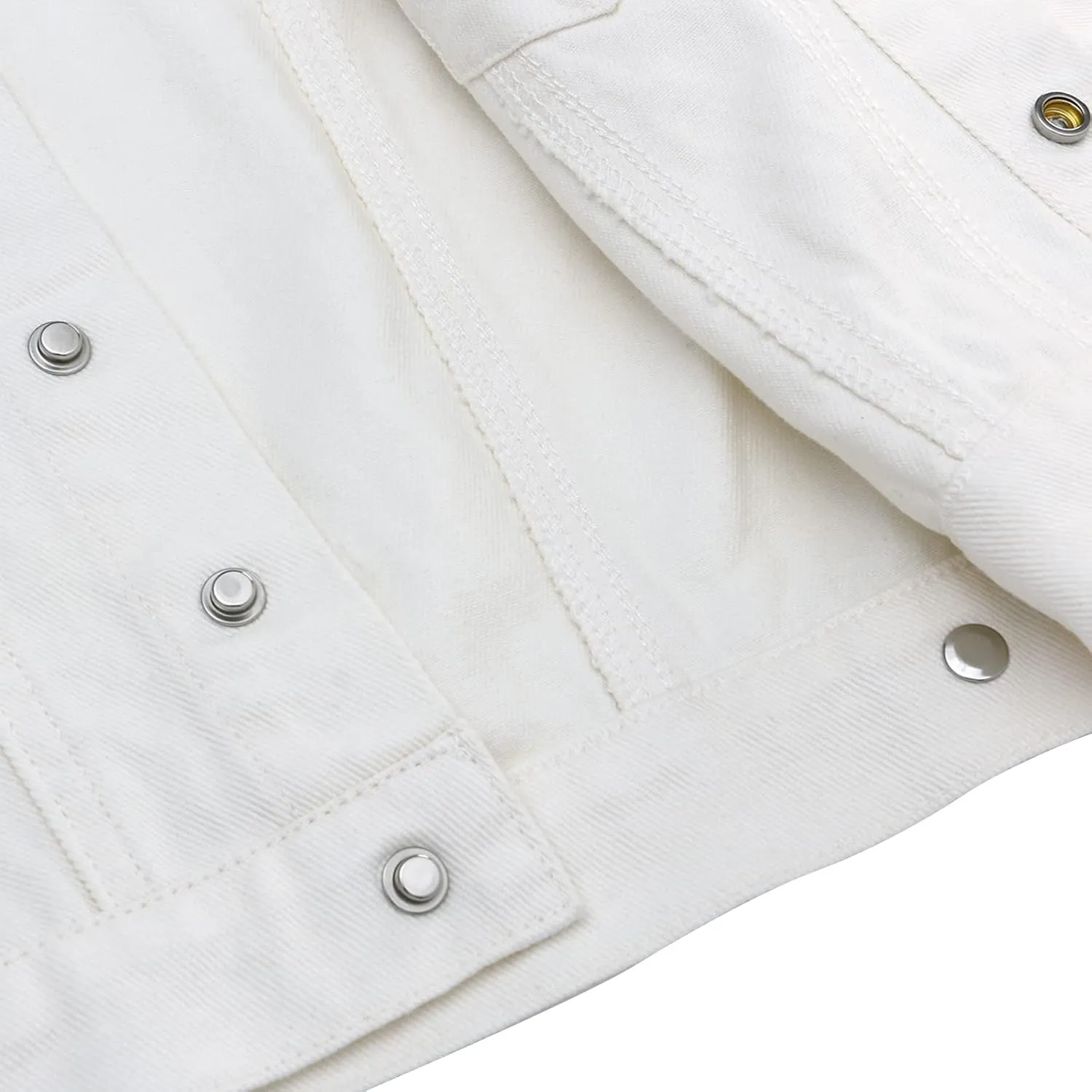 famuka Little Boy Girl White Denim Jacket Unisex Baby Button Down Jeans Coats Cowboy Outerwear