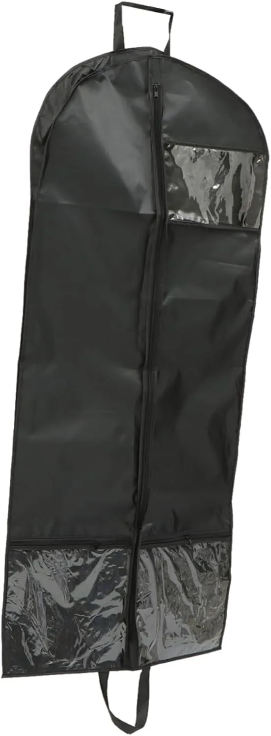 Garneck 1 Pc Simple Clothes Cover Garment Bag Pockets Side Panel Reusable Washable Large for Coats Suits