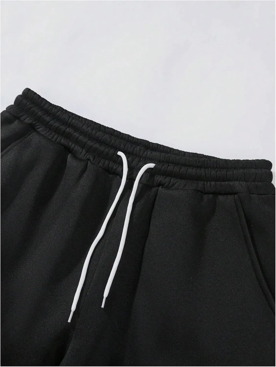 GORGLITTER Men's Graphic Baggy Sweatpants Wide Leg Y2K Drawstring Stacked Jogger Pants with Pockets