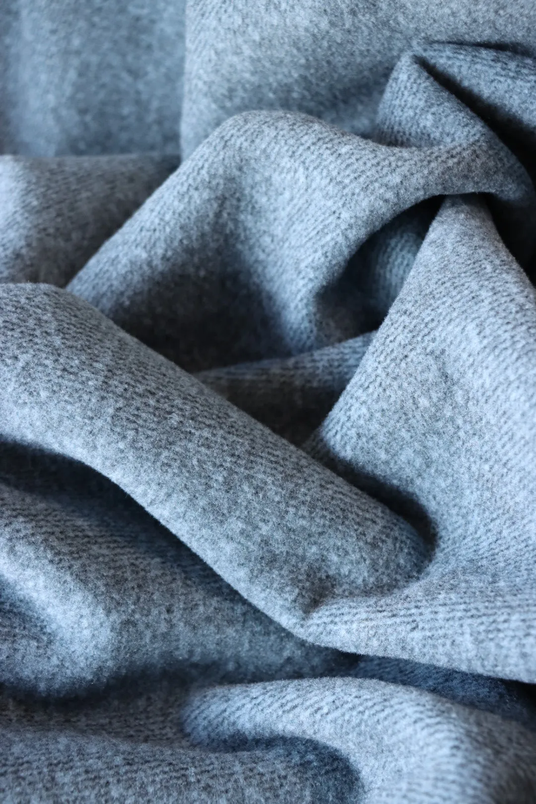 Heathered Welkin Blue Polartec Thermal Pro Double Sided Fleece