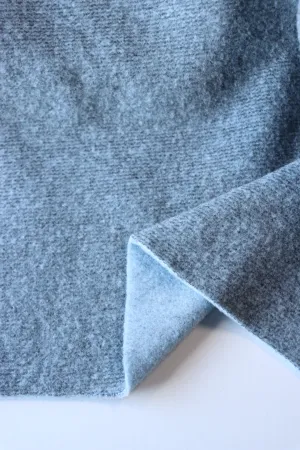 Heathered Welkin Blue Polartec Thermal Pro Double Sided Fleece