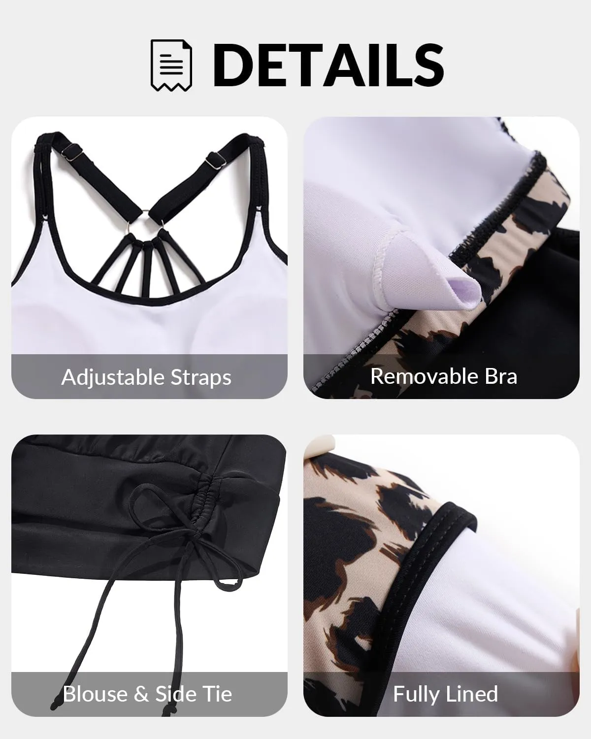 Holipick Two Piece Tankini Swimsuits for Women Tummy Control Bathing Suit Blouson Tankini Top with Sporty Boy Shorts 2025