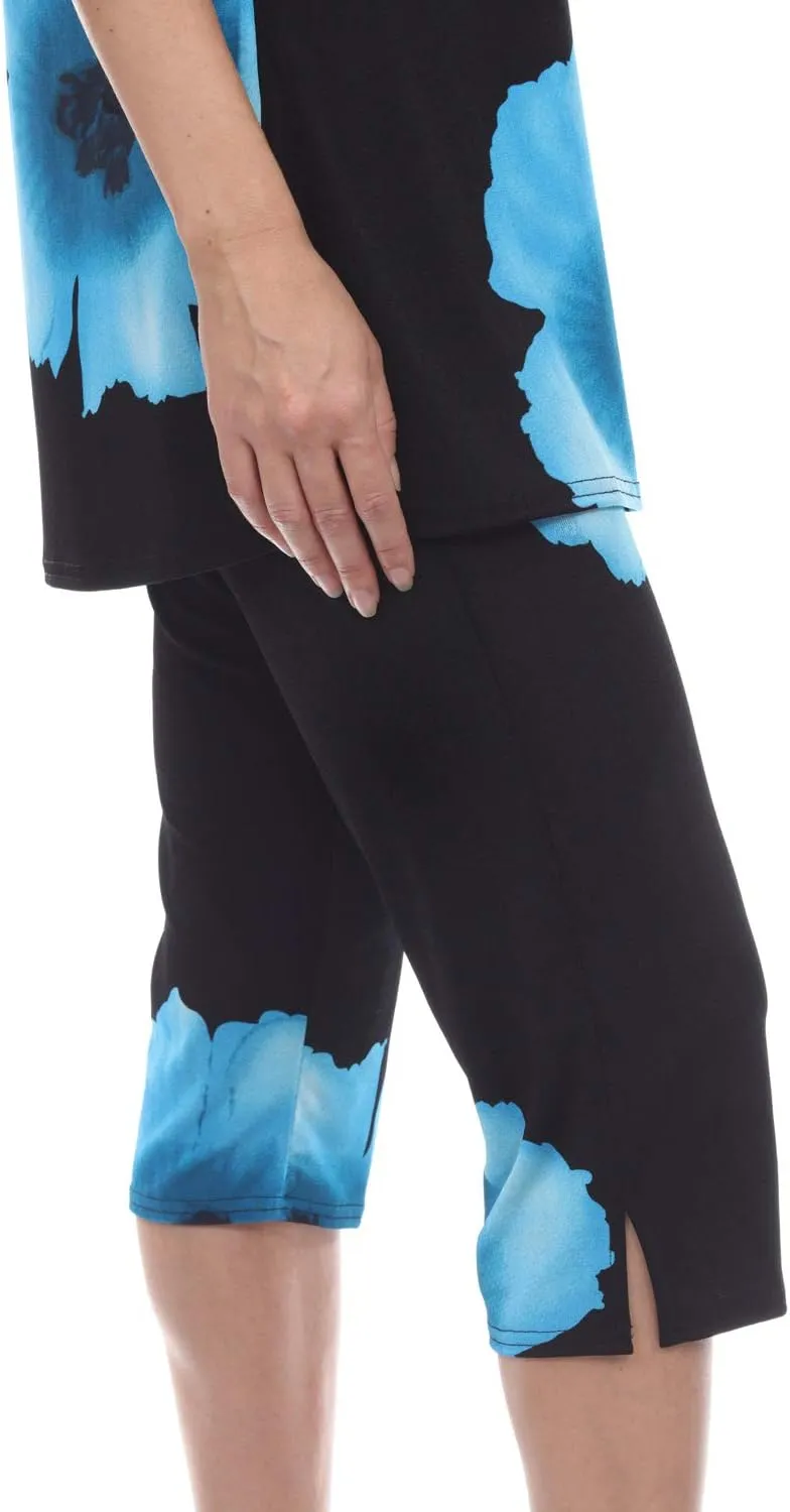 Jostar Stretchy Tank Capri Pant Set Print-9002BN-TRP1