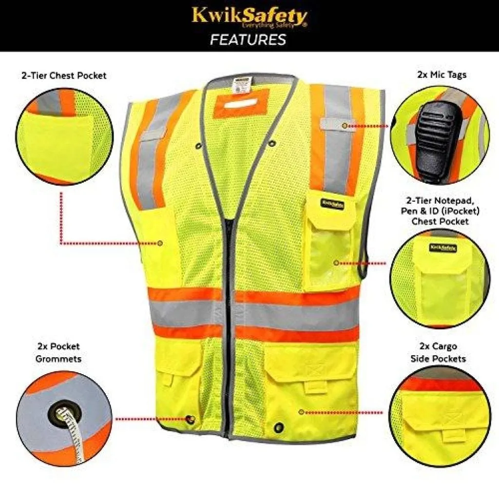 KwikSafety IMPERIAL | ANSI OSHA Class 2 Safety Vest - Model No.: KS3307