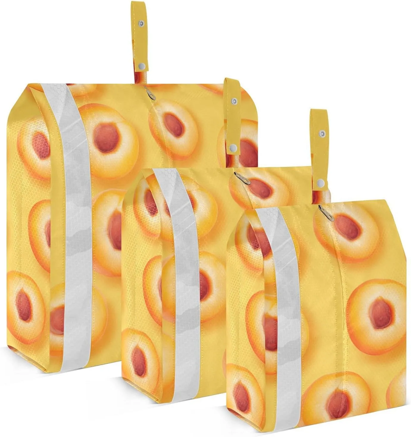 Luggage Space Saver, Organizadores De Maletas Para, Sweet Apricot Fruit Neutral, With Zipper, 3 Set Travel Packing Cubes For Suitcases, Garment Bag Closet Storage