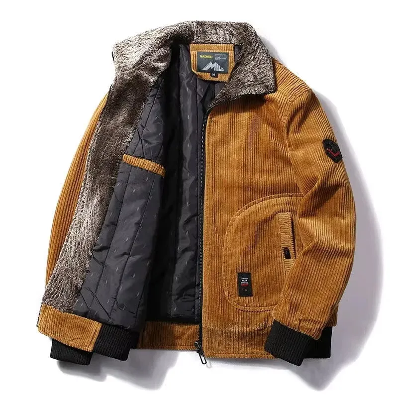 Mens Thick Winter Jacket Men Male Thermal Windbreaker plus Size r Corduroy Jackets Casualwear