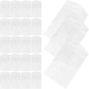 Mobestech 60pcs Home Garment Covers Dry Cleaning Bag Hanging Clothes Cover Break Resistance
