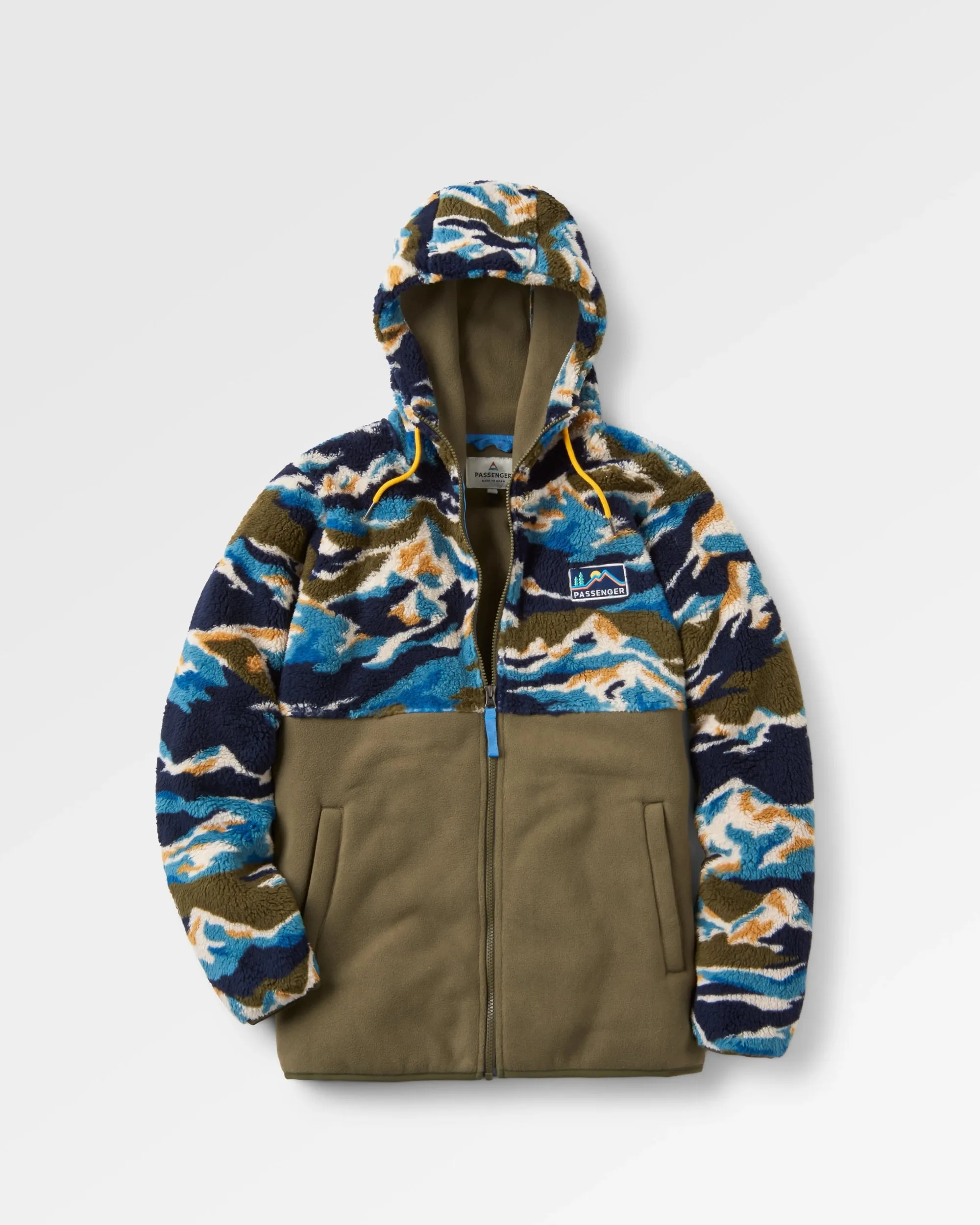 Nestling Recycled Polar-Lined Sherpa Fleece - Mount Scenic Khaki