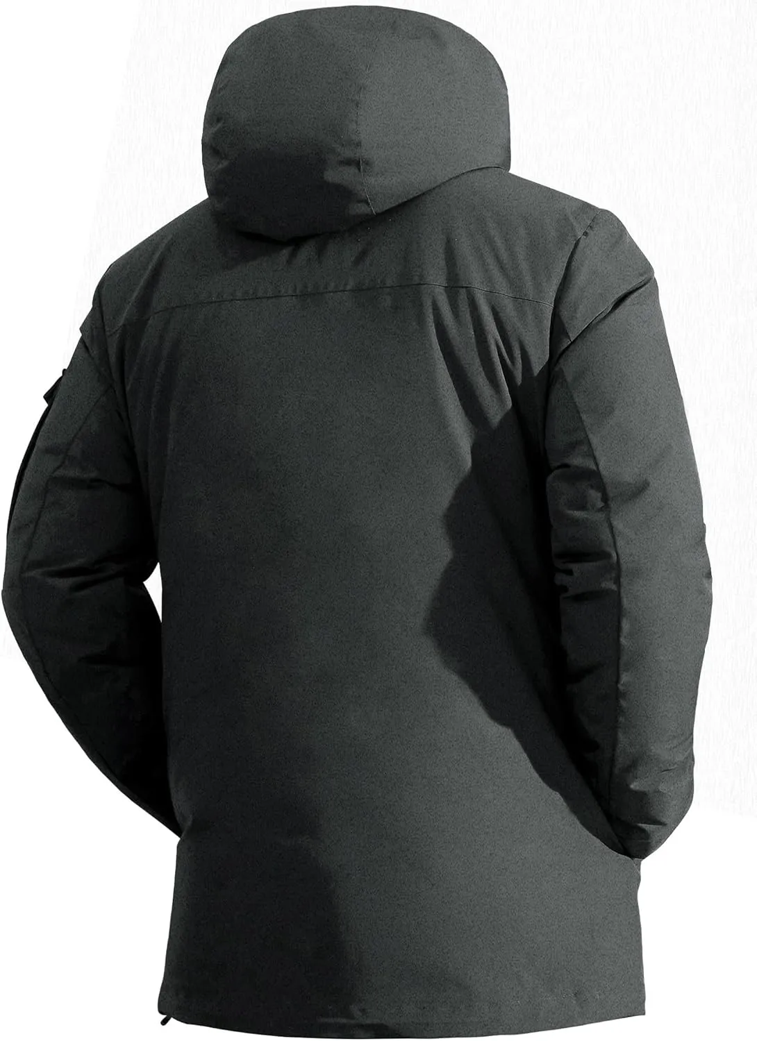 Pioneer Camp Men's Winter Coat Waterproof Fleece Lined Warm Winter Jacket with 9 Pockets Insulated Windproof Hooded Parka