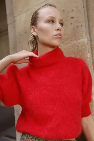 Piro Rollneck Pullover Lipstick Red