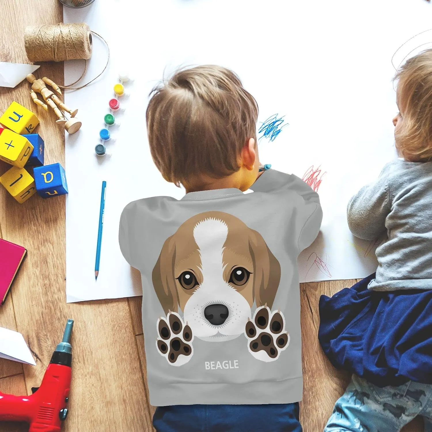 Plaaee Kids Crewneck Long Sleeve Fleece Sweatshirt Pullover Top for Boys or Girls Monster Trucks Car Prints 4T