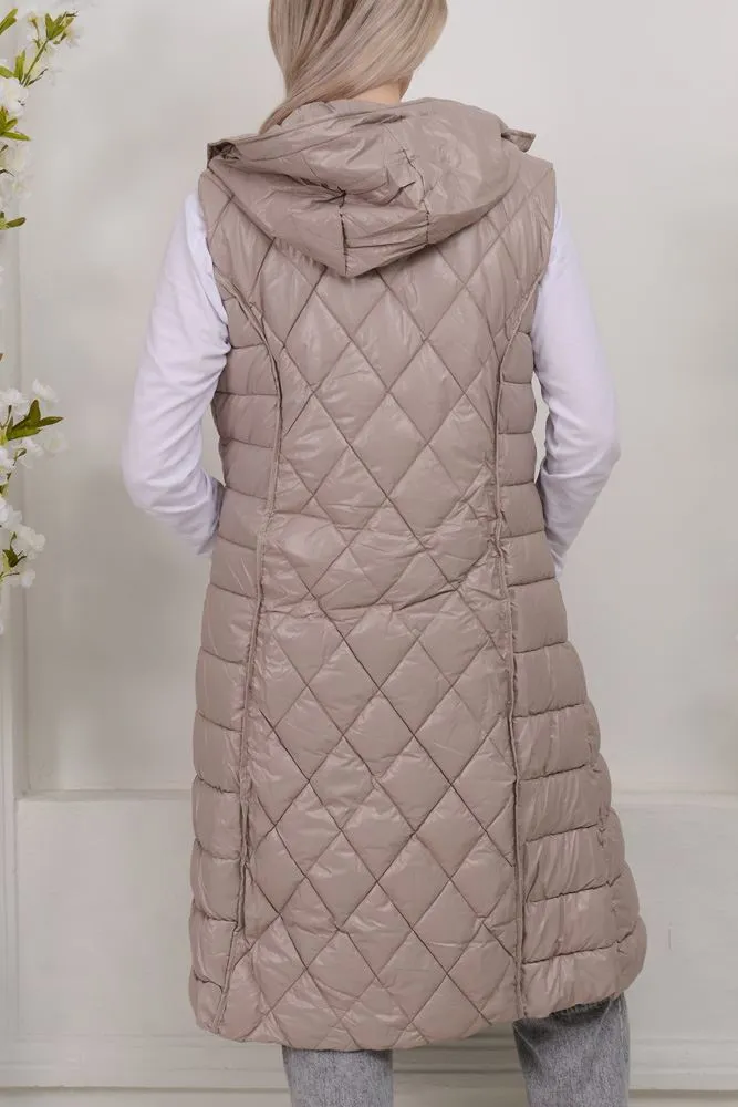 Plain Quilted Padded Nylon Gilet