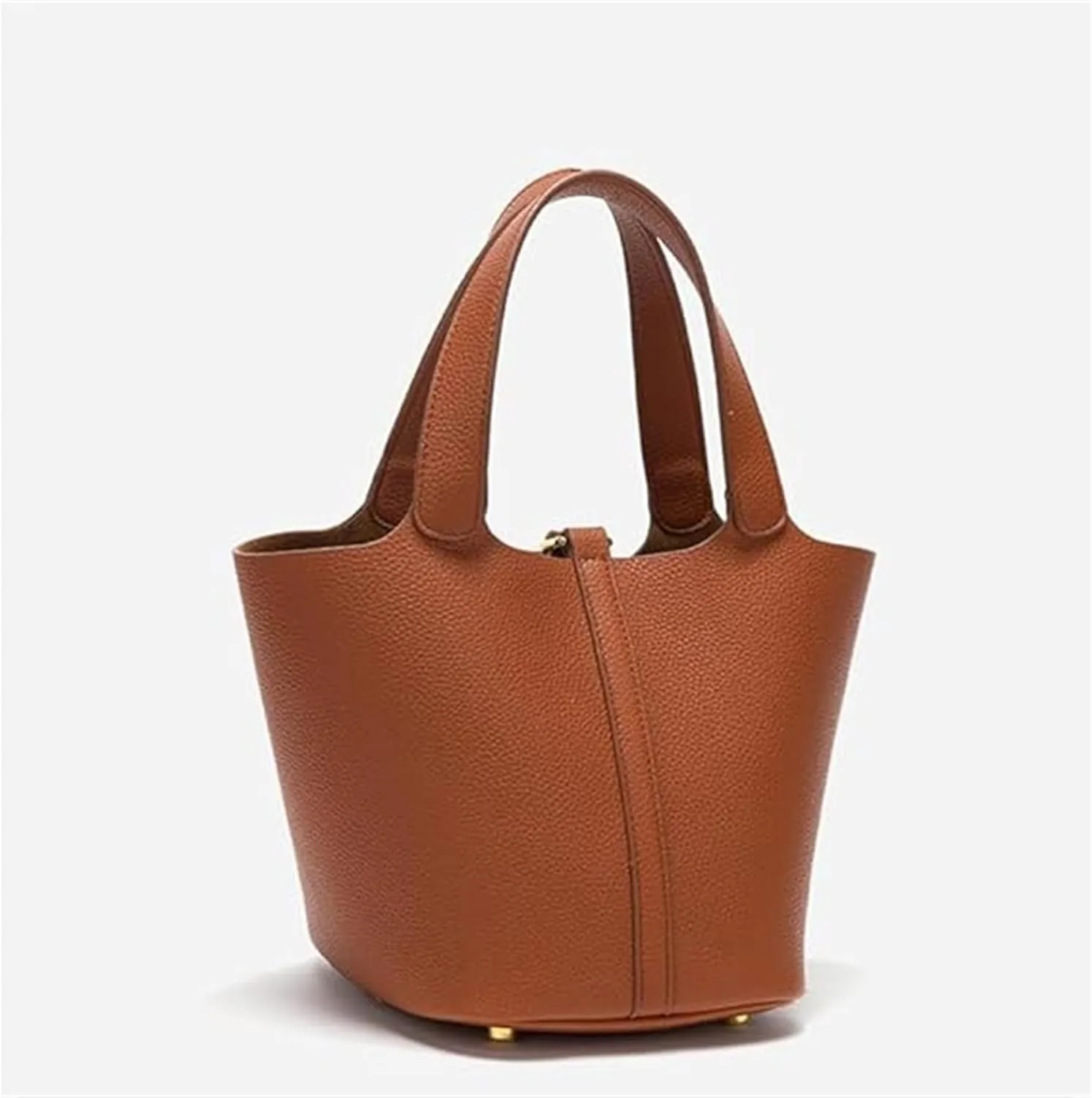 Premium Small Bucket Bag for Women  Chic & Practical Fashion Handbag with Lock Detail, Perfect for Work or Travel