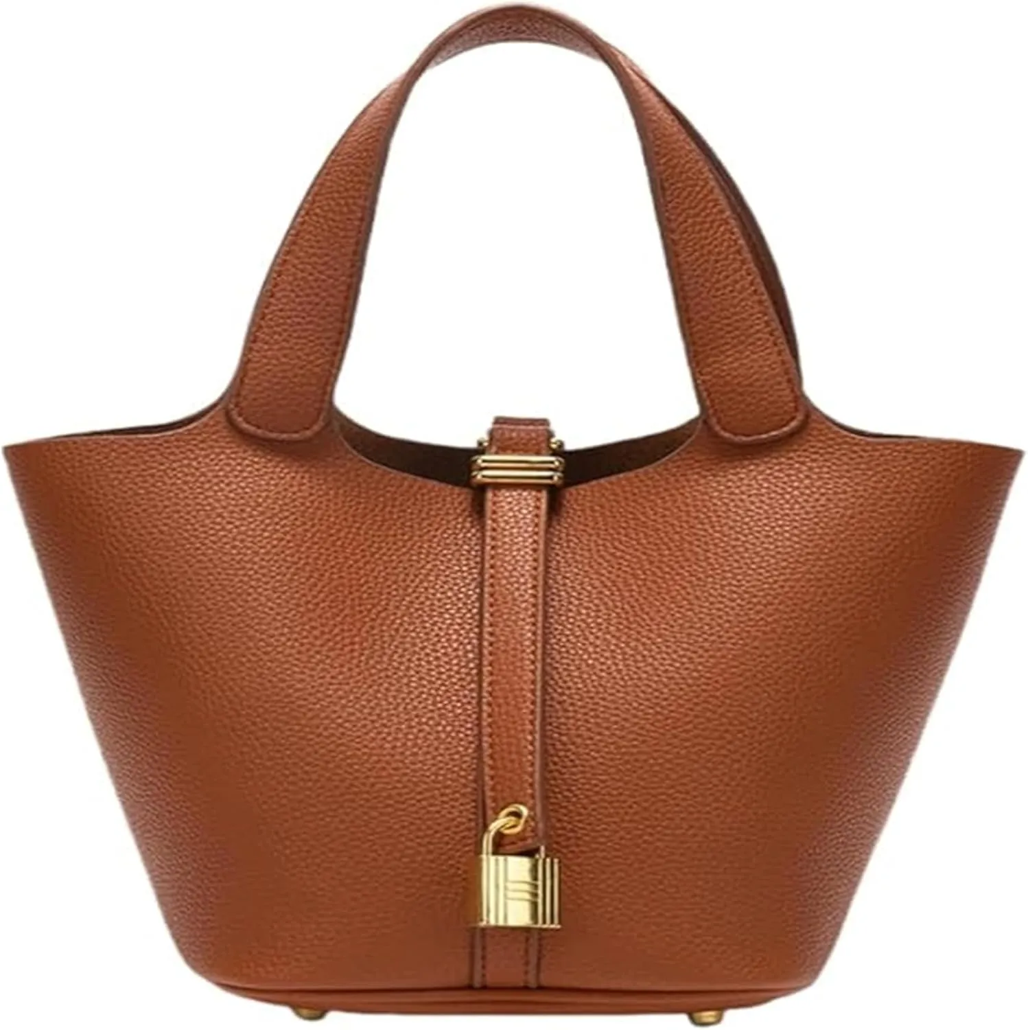 Premium Small Bucket Bag for Women  Chic & Practical Fashion Handbag with Lock Detail, Perfect for Work or Travel
