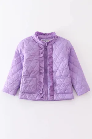 Quilted Girls Ruffle Jacket {RTS}