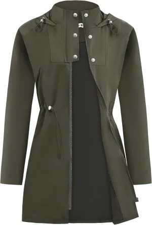 Raincoat Women Waterproof Long Hooded Rain Jacket Climbing Outdoor Trench Coats Windbreaker Travel Jacket