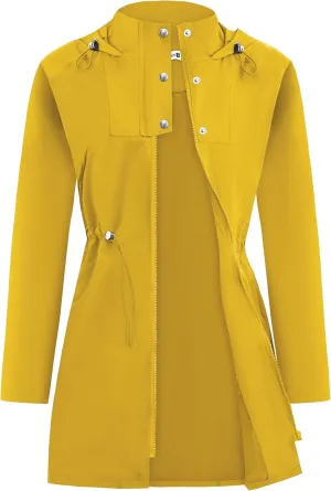 Raincoat Women Waterproof Long Hooded Rain Jacket Climbing Outdoor Trench Coats Windbreaker Travel Jacket