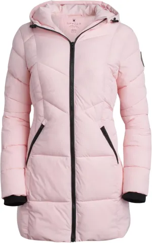 Spyder Women's Puffer Jacket - Cozy Hooded Long Puffer Jackets for Women with Hand Pockets - Soft Stretch Bubble Jacket S-XL