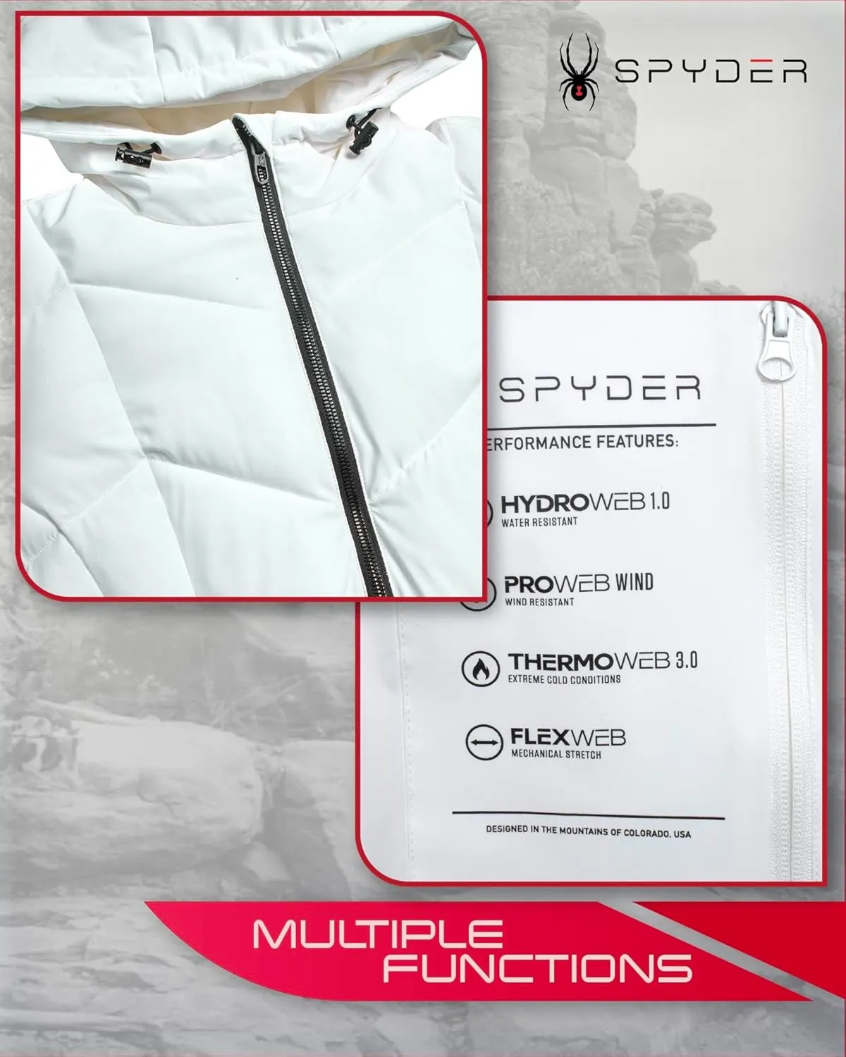 Spyder Women's Puffer Jacket - Cozy Hooded Long Puffer Jackets for Women with Hand Pockets - Soft Stretch Bubble Jacket S-XL