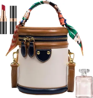 Stylish Womens Shoulder Bag - Practical Womens Pouch, Colorblock Bucket Bag, Trendy Bucket Bag for Women, Handbag for Organized Storage with for Travel, Phone, and Wallet Use