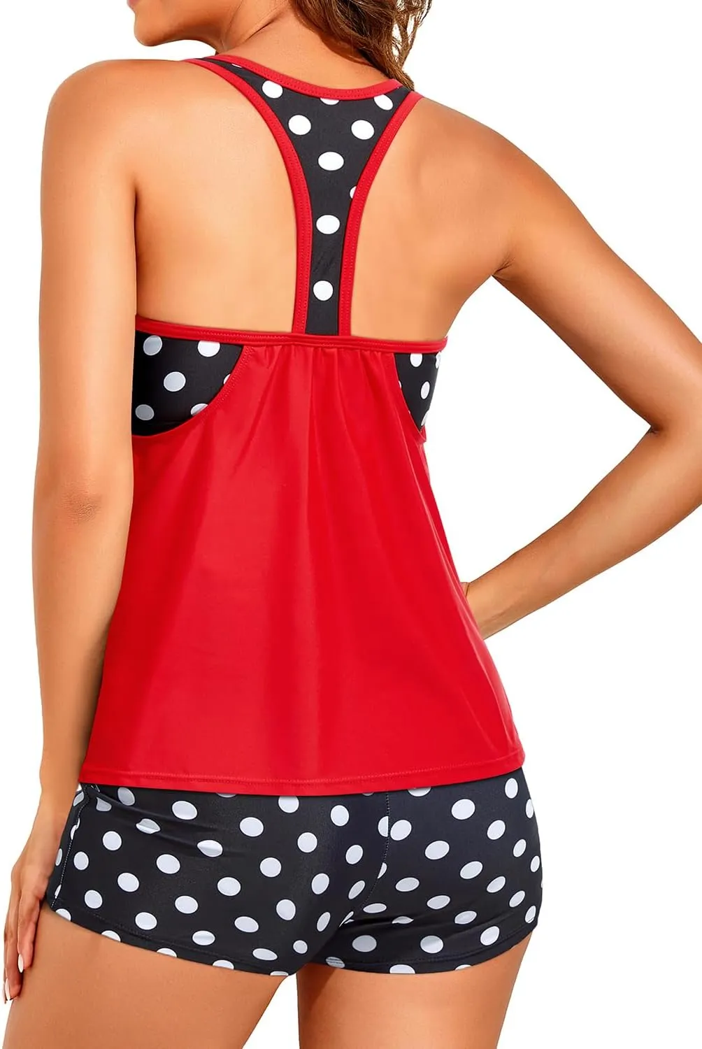Tempt Me Women Tankini Swimsuits with Shorts - Two Piece Tummy Control Bathing Suit Racerback Sporty Swimwear 2025