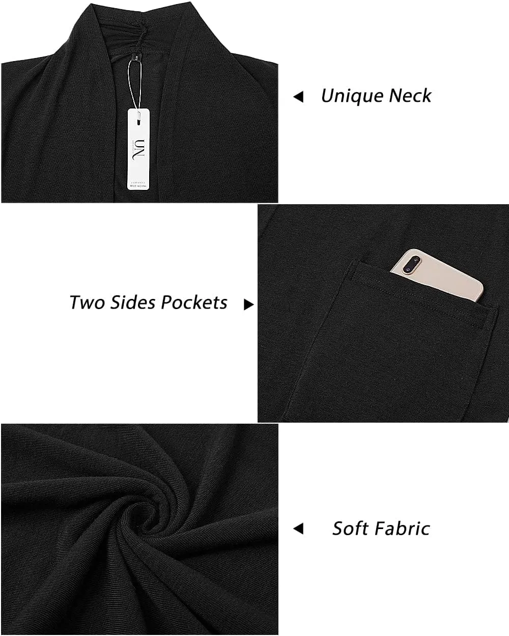 ULTRANICE Cardigan for Women Lightweight Summer Sweaters 2024 Fashion Casual Tops Beach Coverup Open Front with Pockets