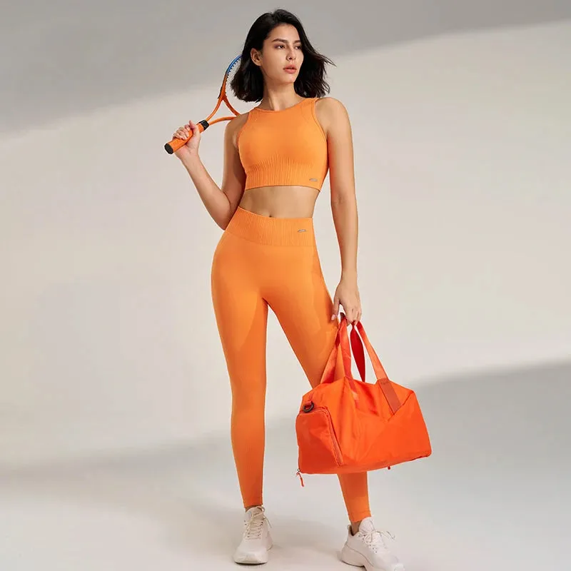 Women's Seamless Yoga Set - High Waisted Leggings & Top