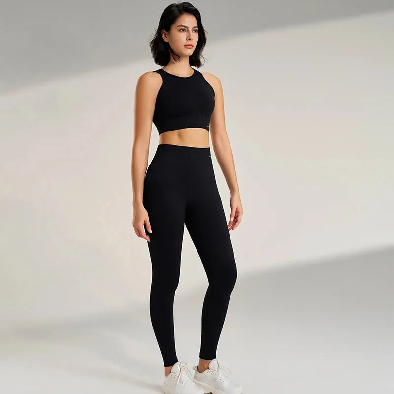 Women's Seamless Yoga Set - High Waisted Leggings & Top