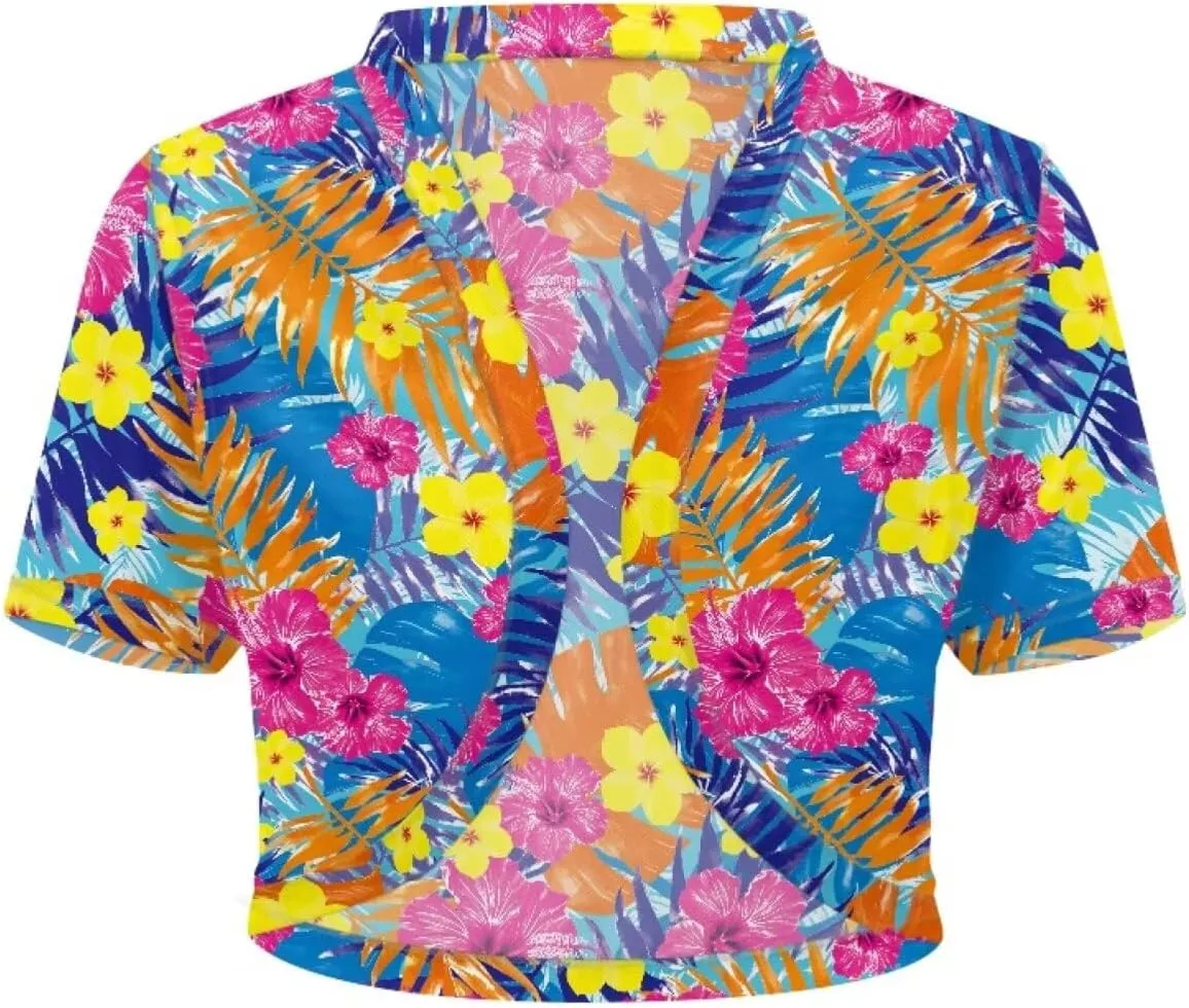 Womens Short Sleeve Cardigans Lightweight Summer Cardigan Trendy Bolero Shrug Cute Floral Cardigan Sheer Bolero