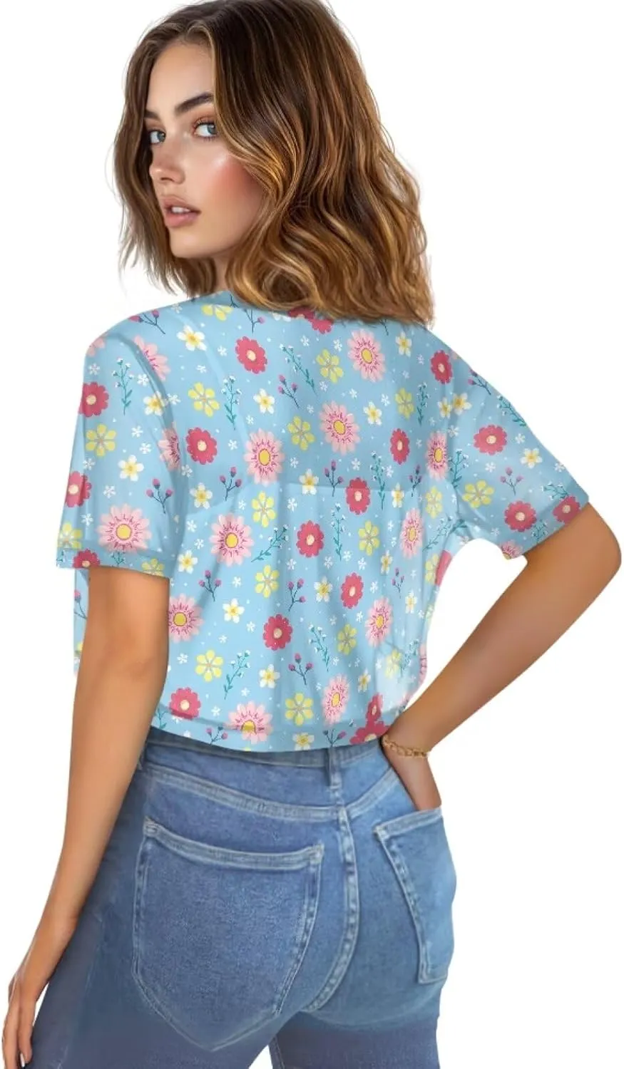 Womens Short Sleeve Cardigans Lightweight Summer Cardigan Trendy Bolero Shrug Cute Floral Cardigan Sheer Bolero