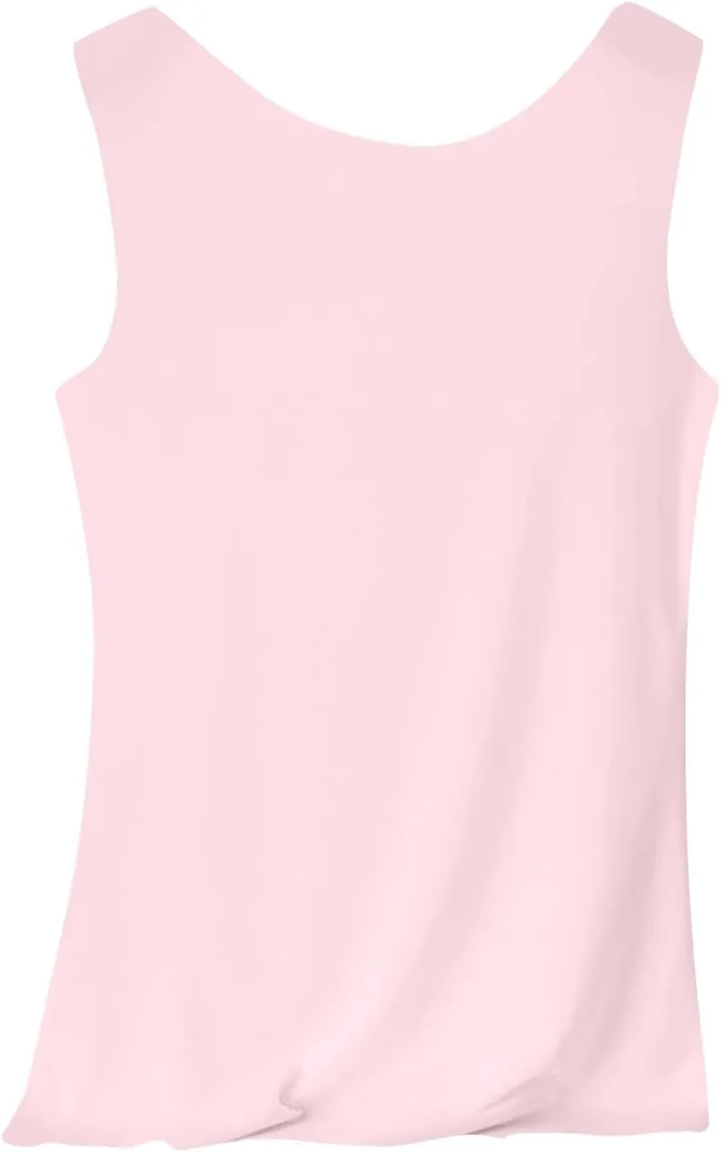 Womens Tank Tops 2Pc Round Neck Casual fit Camisole Seamless Stretch Undershirt Sleeveless Shirts