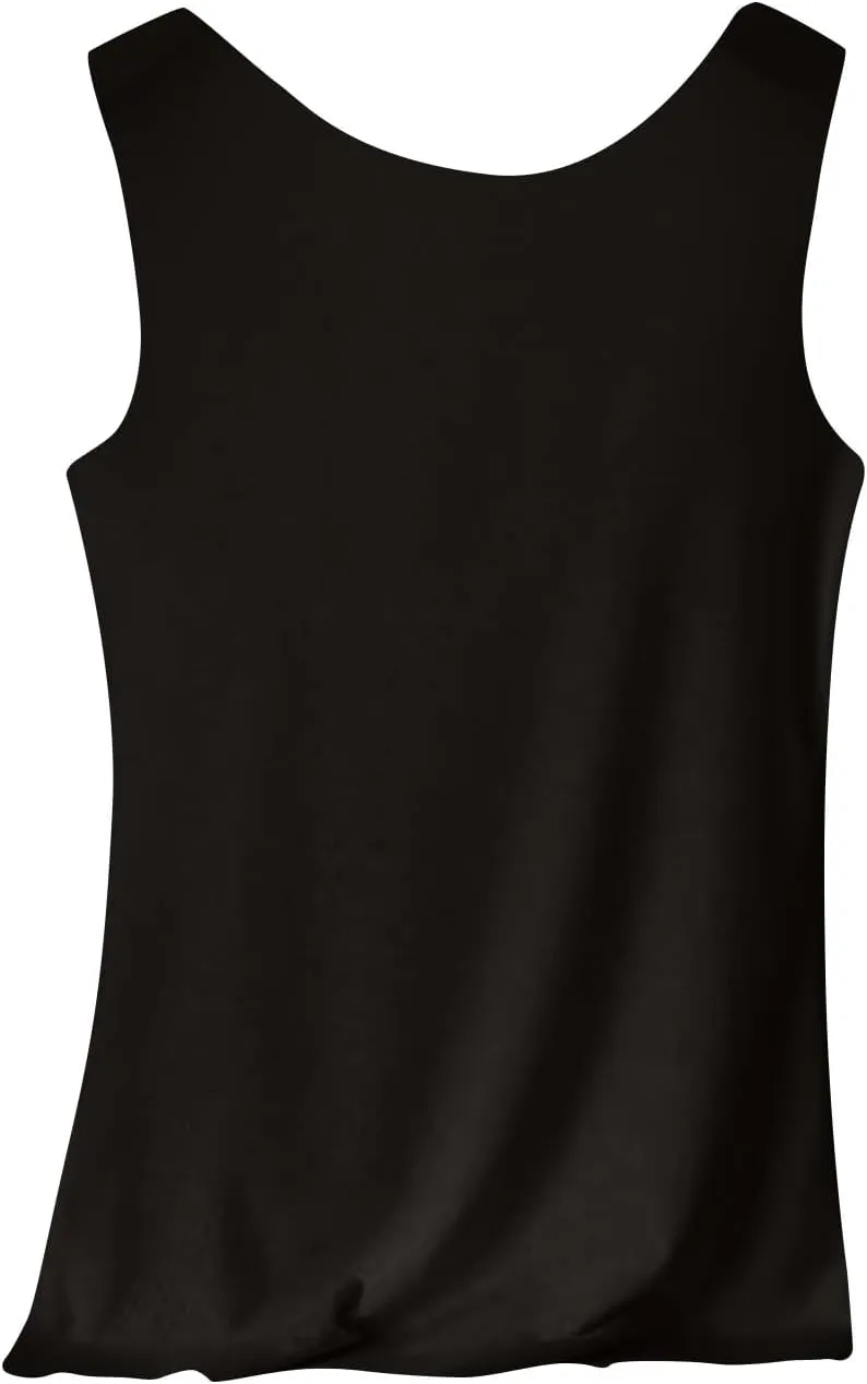 Womens Tank Tops 2Pc Round Neck Casual fit Camisole Seamless Stretch Undershirt Sleeveless Shirts