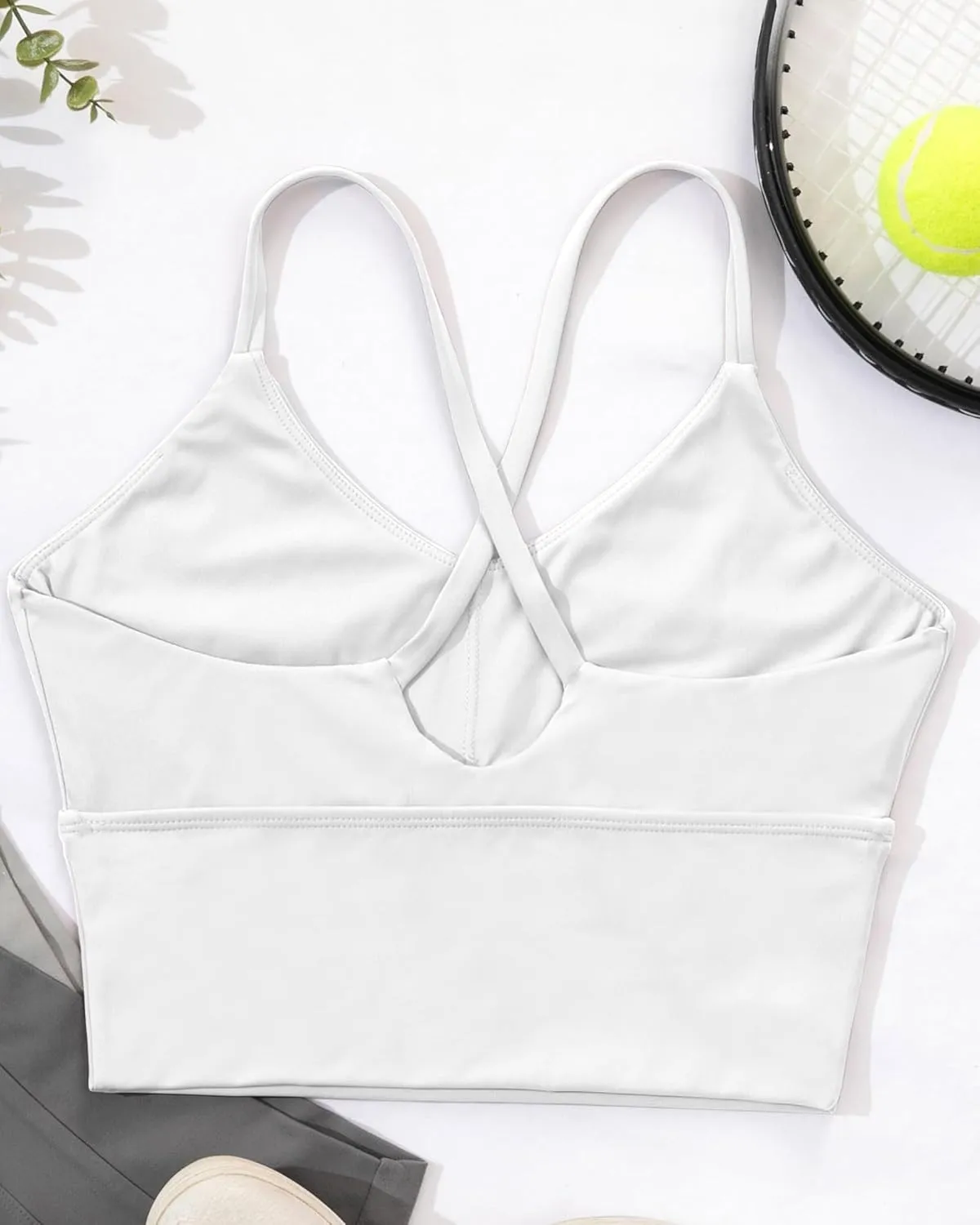 XUNYU Women Longline Sports Bra Workout Tank Tops Strappy Criss Cross Crop Fitness Gym Yoga Running Shirts