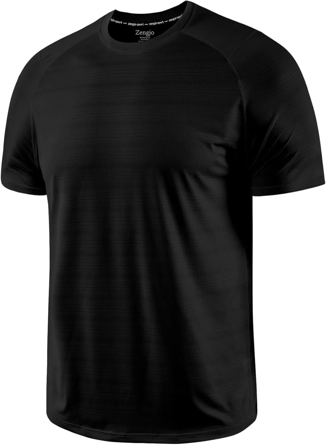 Zengjo Mens Workout Shirts Quick Dry Short Sleeve Athletic Running Gym T Shirt